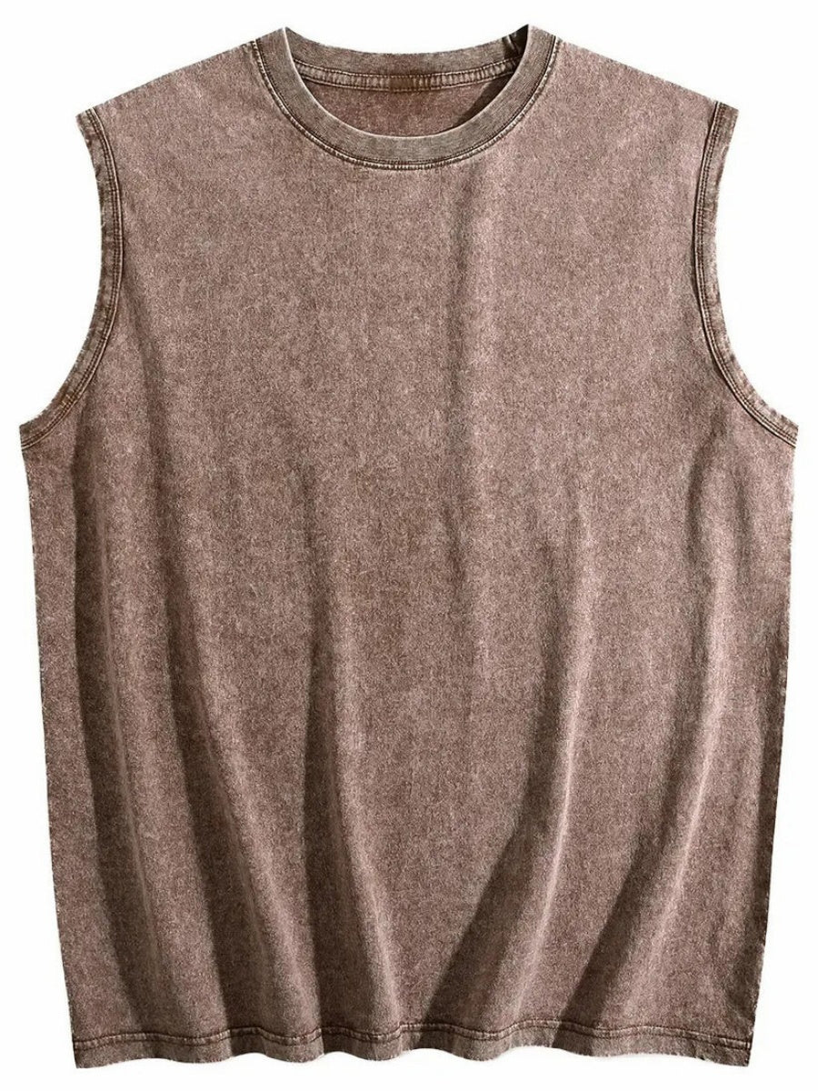 Women's Vintage Washed Sleeveless Tank Top