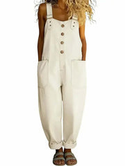 Women's Vintage Washed Jean Bib Overalls