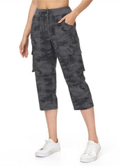 Women's Cargo Capris Lightweight Hiking Pants 6 Pockets