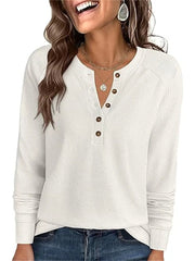 Women's Long Sleeve Waffle Knit Shirt