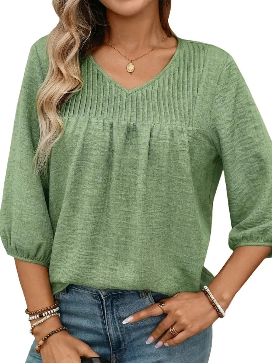 Women's Puff 3/4 Sleeve Casual Top