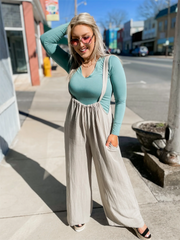 Soft Loose Solid Color Wide Leg Jumpsuit