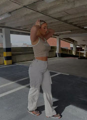 Adjustable Straight Fit Cargo Pants