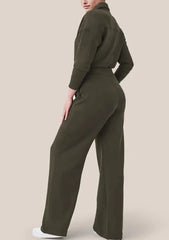 Long Sleeve Wide Leg Jumpsuit