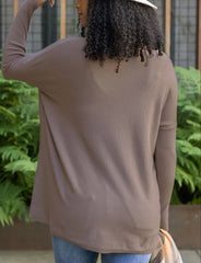 New  Long Sleeve Thumbhole Sweater Pocket Tunic