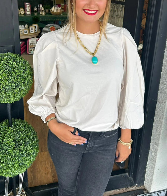 Women's Poplin Sleeve Tops