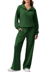 Women's Oversized Sweatshirt Wide Leg Pants Two Piece Set
