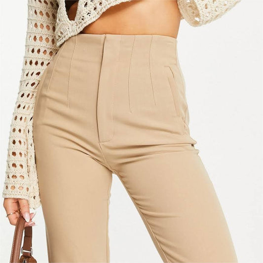 Multi-line Temperament High Waist Trousers
