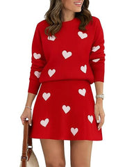Women's Skirt 2 Piece Long Sleeve Crewneck Sweaters (Buy 2 Free Shipping)