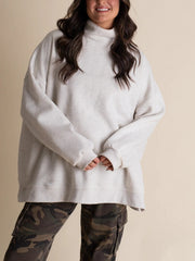 Women's Oversized Turtleneck Sweatshirt
