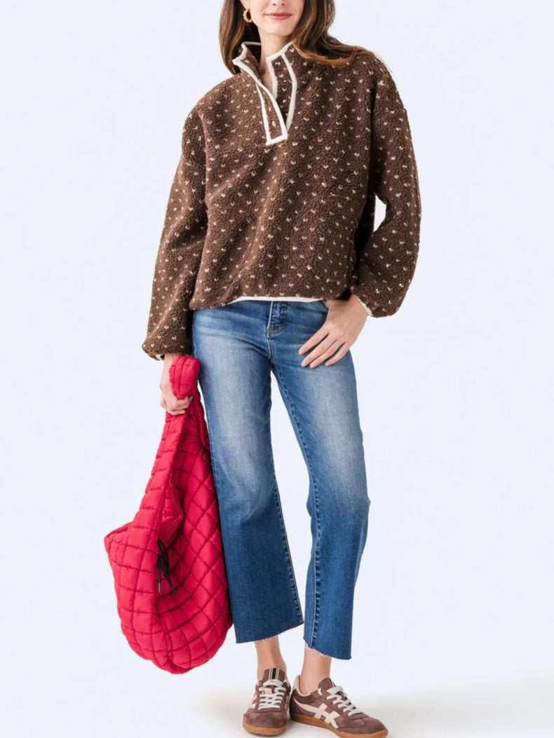 Women's Heart Sherpa Fleece Pullover
