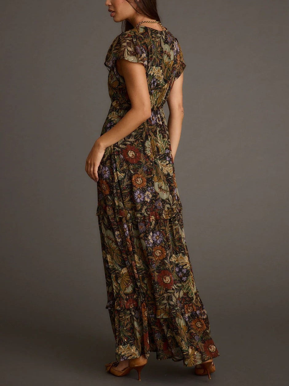 Women's Floral Paisley Maxi Dress
