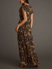 Women's Floral Paisley Maxi Dress