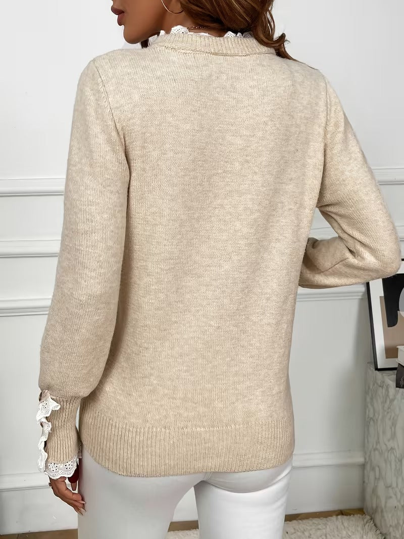 Women's Lace-Trimmed Knit Tops
