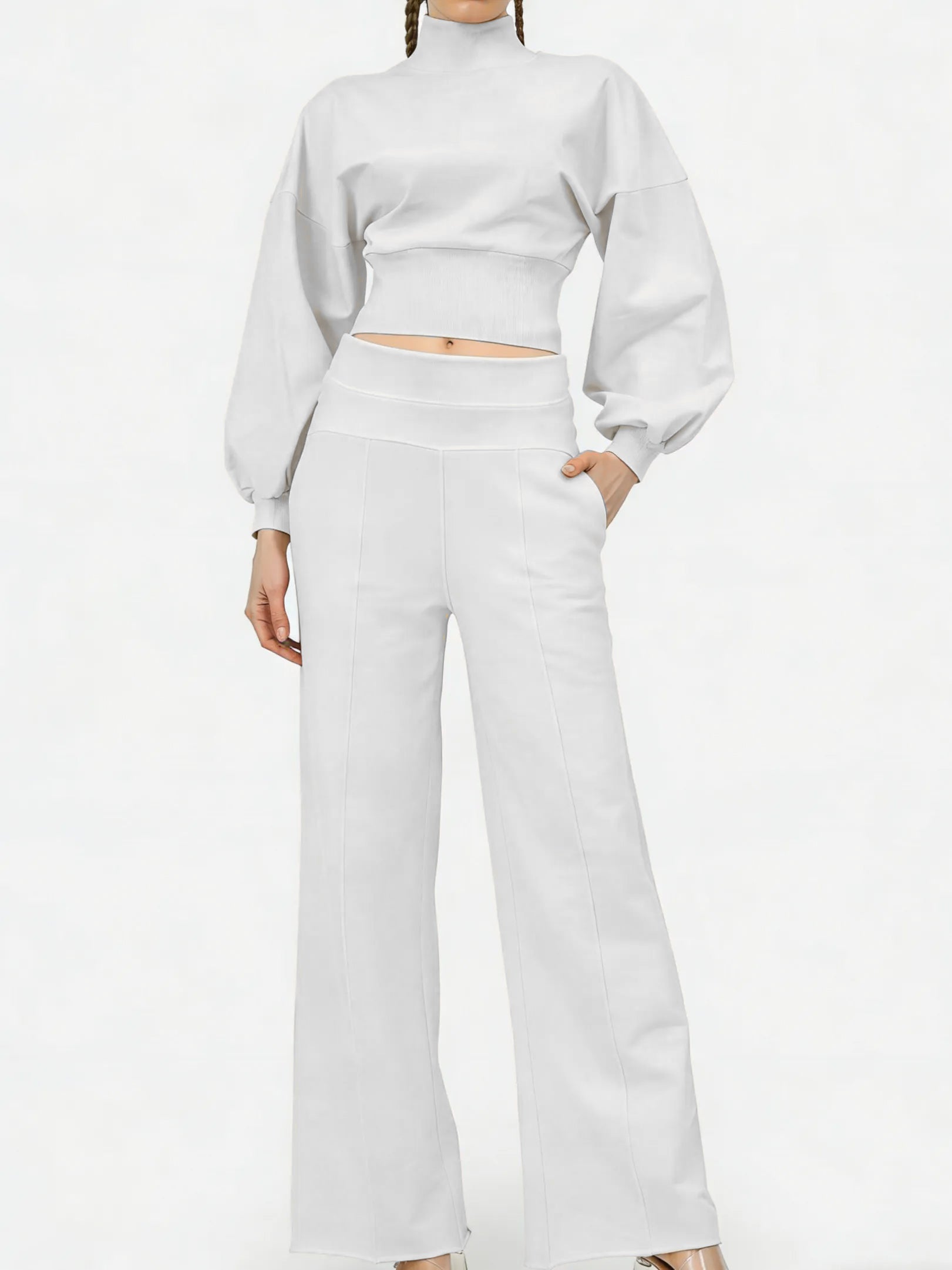 Women's Turtleneck Casual Two-Piece Set