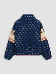 Women's Fleece Collar Graphic Jacket