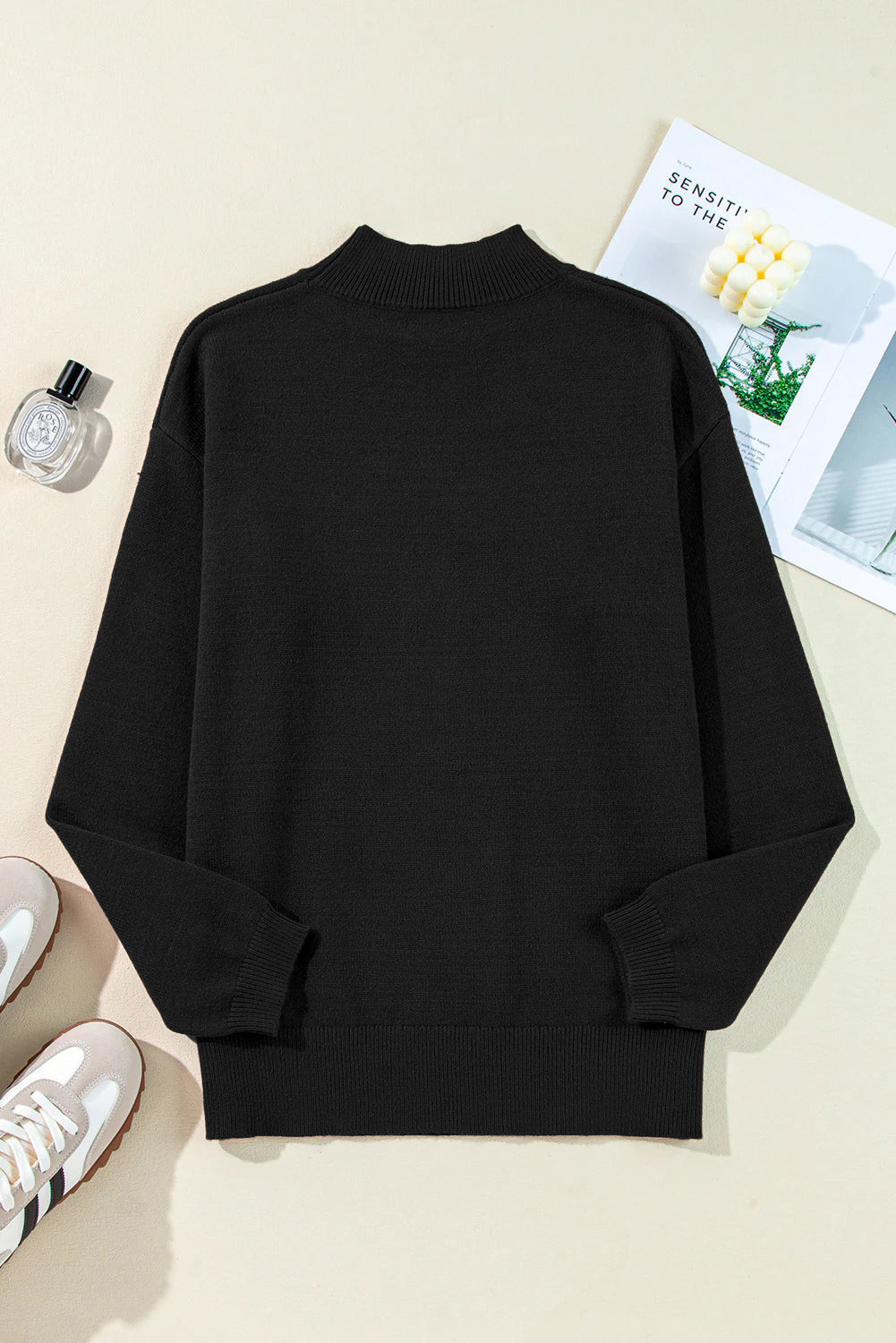 Western Howdy Boot Graphic High Neck Sweater