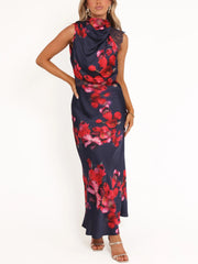 Women's Halter Neck Lace Maxi Dress