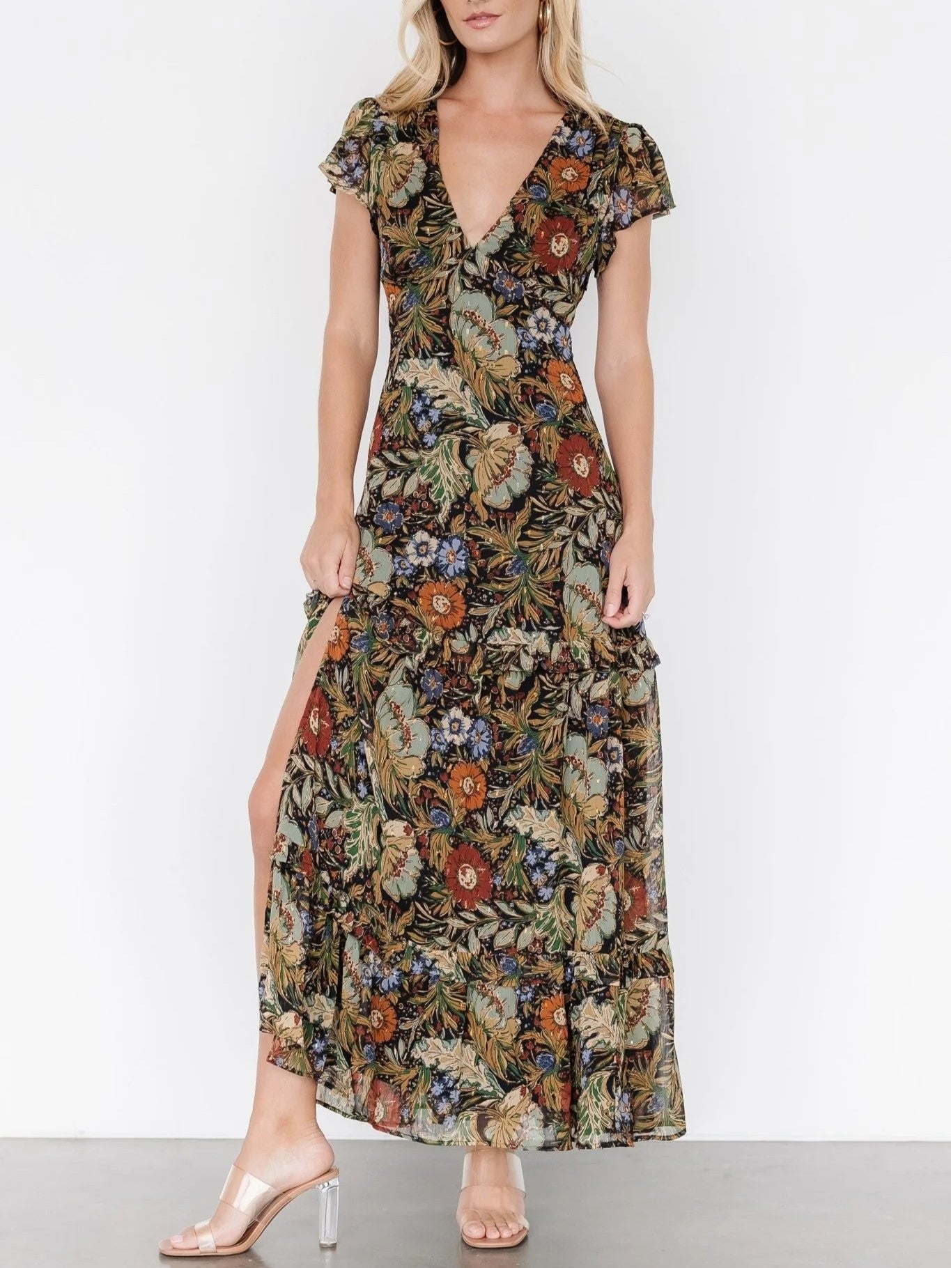 Women's Floral Paisley Maxi Dress