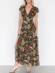 Women's Floral Paisley Maxi Dress