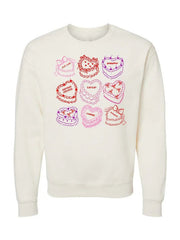 Women's Valentine's Day Cake Print Sweatshirt
