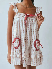 Women's Valentine's Day Cute Heart Camisole Nightdress