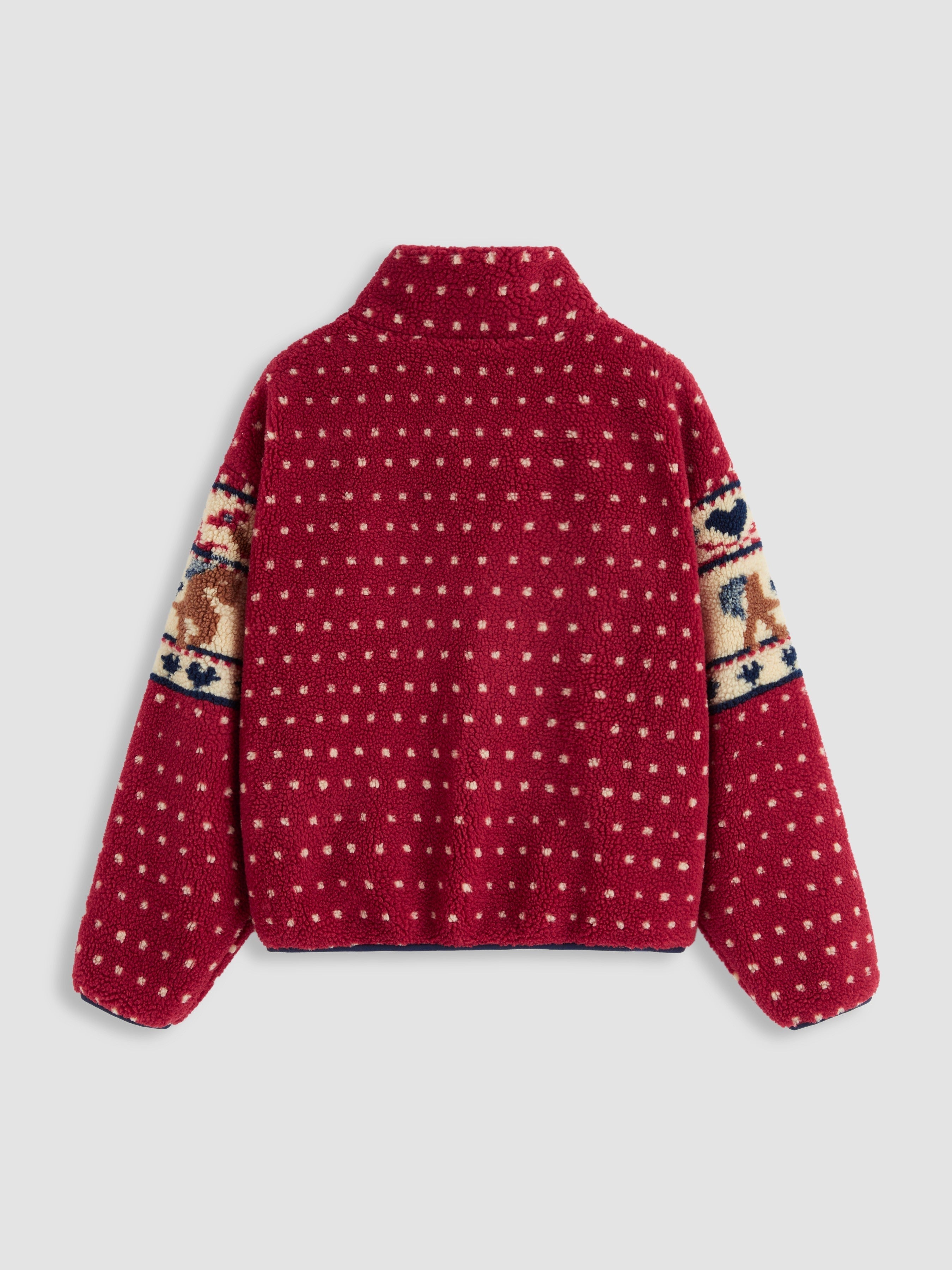 Women's Fleece Collar Graphic Jacket
