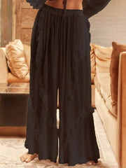 Women's Long-Sleeve Lace Pajama Set