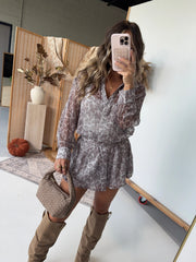 Women's Leopard Print Waist-Slimming Short Dress