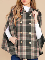 Women's Plaid Winter Cape Coat (Buy 2 Free Shipping)