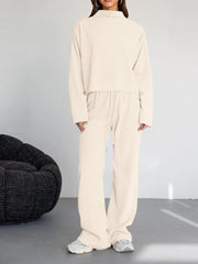 Women's Mock Neck Two Piece Set