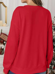 Women's Christmas Sequined Print Sweatshirt