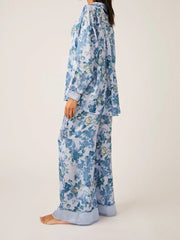 Women's Watercolor Bloom Silky Pajama Set
