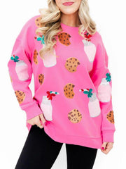 Women's Sparkling Milk and Cookie Sequin Sweatshirt