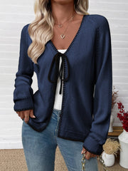 Women's Bow Tie Knit Cardigan