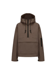 Fleece-lined Hooded Rain Jacket With Kangaroo Pocket (Buy 2 Free Shipping)