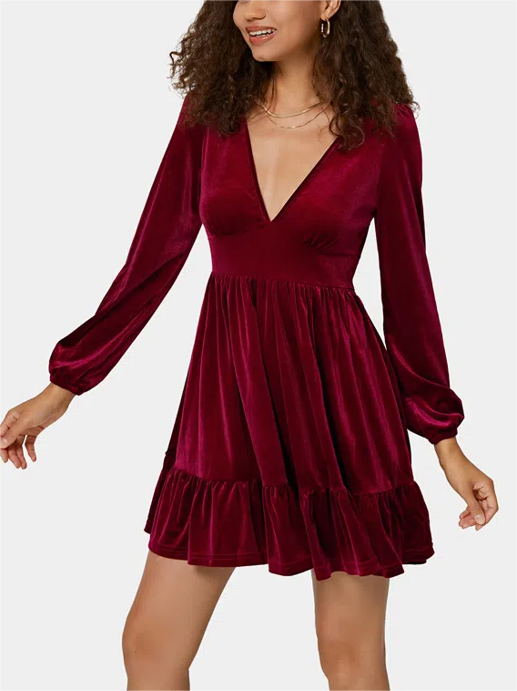 Velvet Mini Chill Party Dress