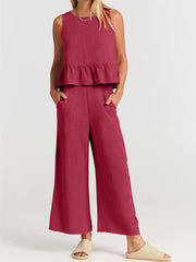 Women's Casual 2 Piece Outfit with Pockets